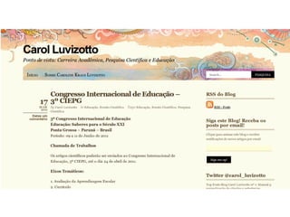 Grupos   – criação de listas/fóruns  