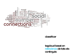 classificar tagcloud basat en  rellevància  de tots els continguts 