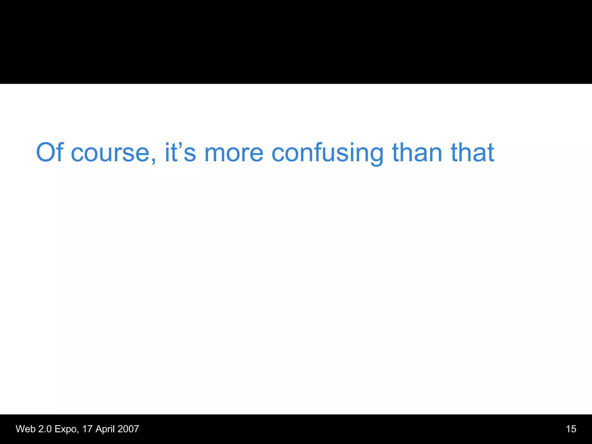 Of course, it’s more confusing than that 