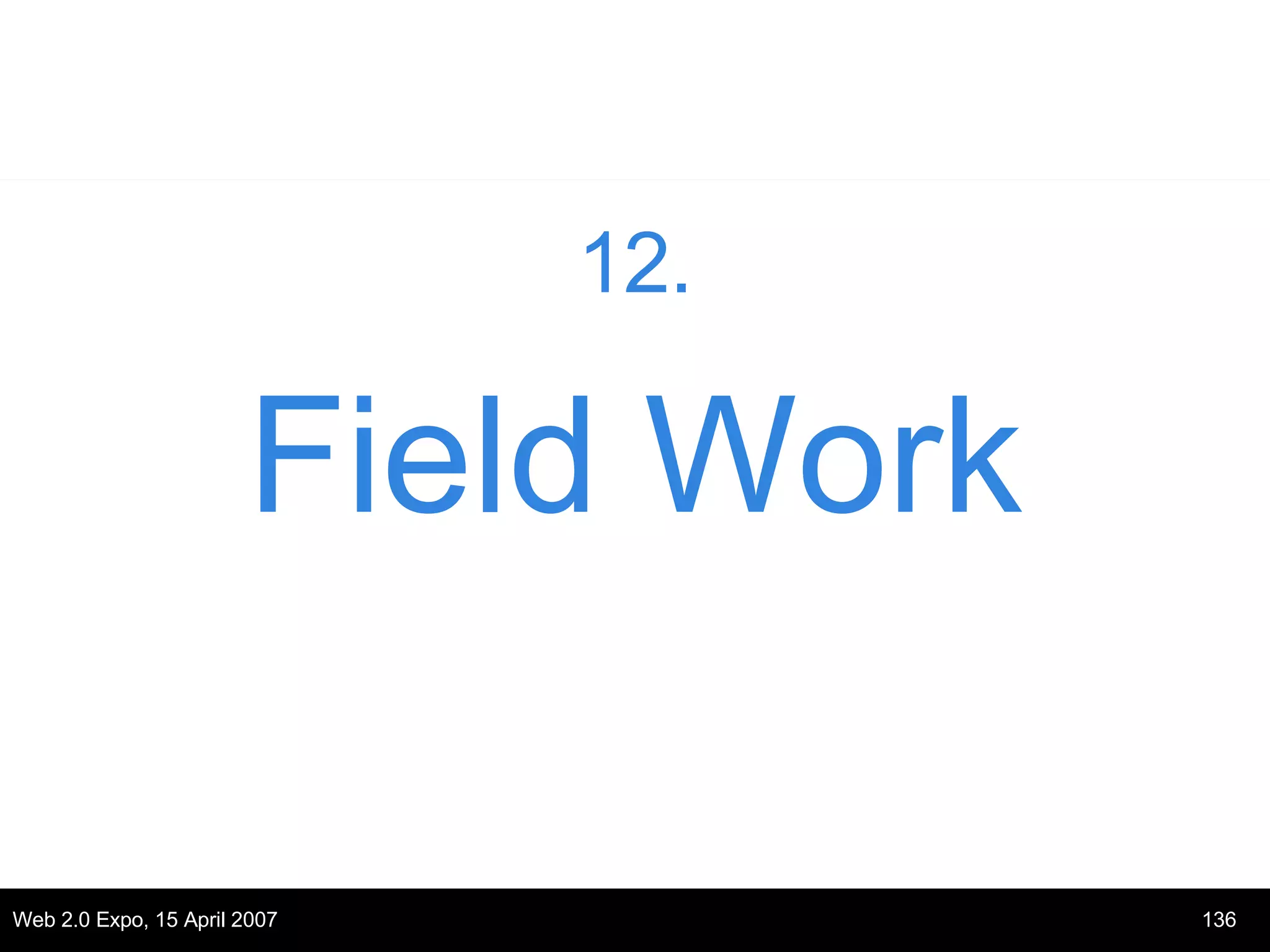 12. Field Work 