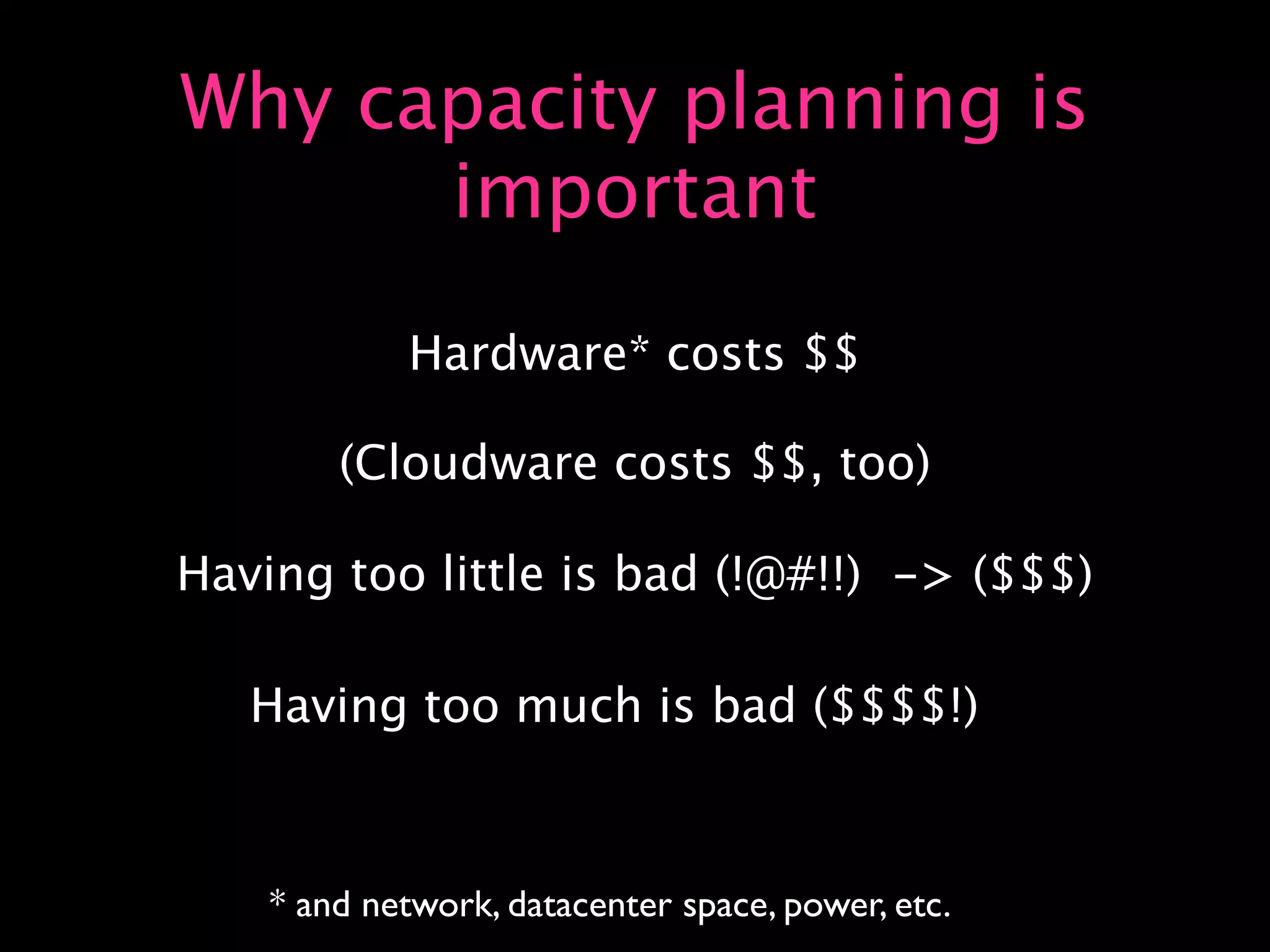 Capacity Planning for Web Operations - Web20 Expo 2008