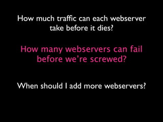 Capacity Planning for Web Operations - Web20 Expo 2008