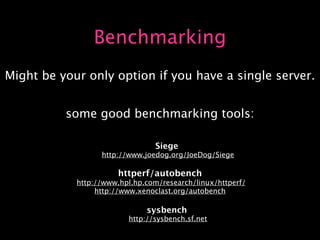 Capacity Planning for Web Operations - Web20 Expo 2008
