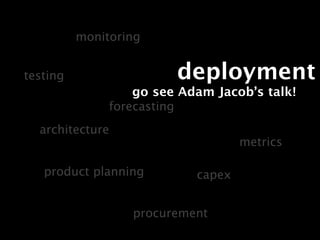 Capacity Planning for Web Operations - Web20 Expo 2008