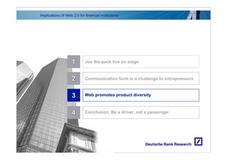 Web 2.0 for Financial Institutions