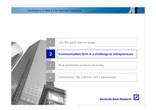 Web 2.0 for Financial Institutions