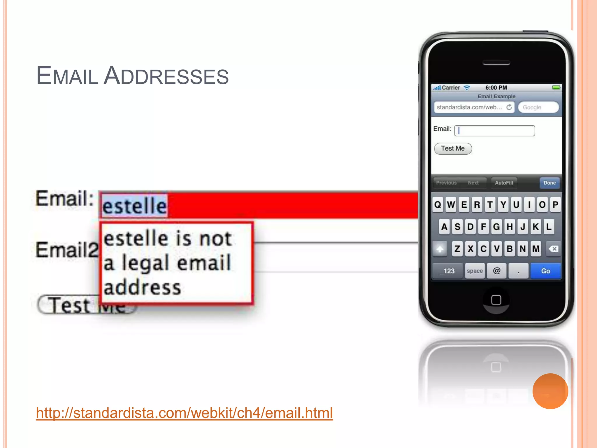 Email Addresseshttp://standardista.com/webkit/ch4/email.html
