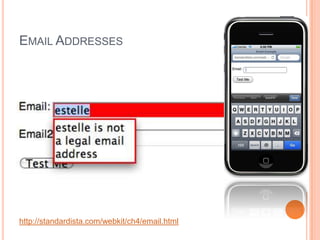 Email Addresseshttp://standardista.com/webkit/ch4/email.html