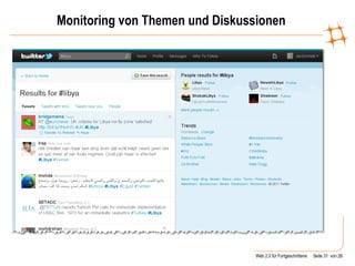 Monitoring von Themen und Diskussionen 