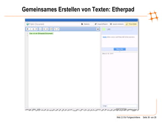 Gemeinsames Erstellen von Texten: Etherpad 