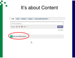 It’s about Content
 