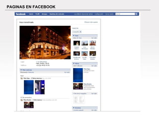 PAGINAS EN FACEBOOK 