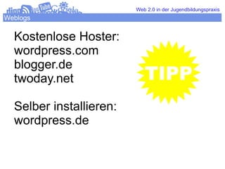 Web 2.0 in der Jugendbildungspraxis