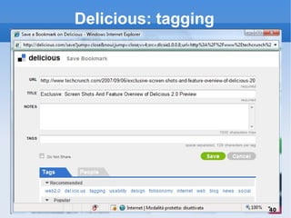 Delicious: tagging 