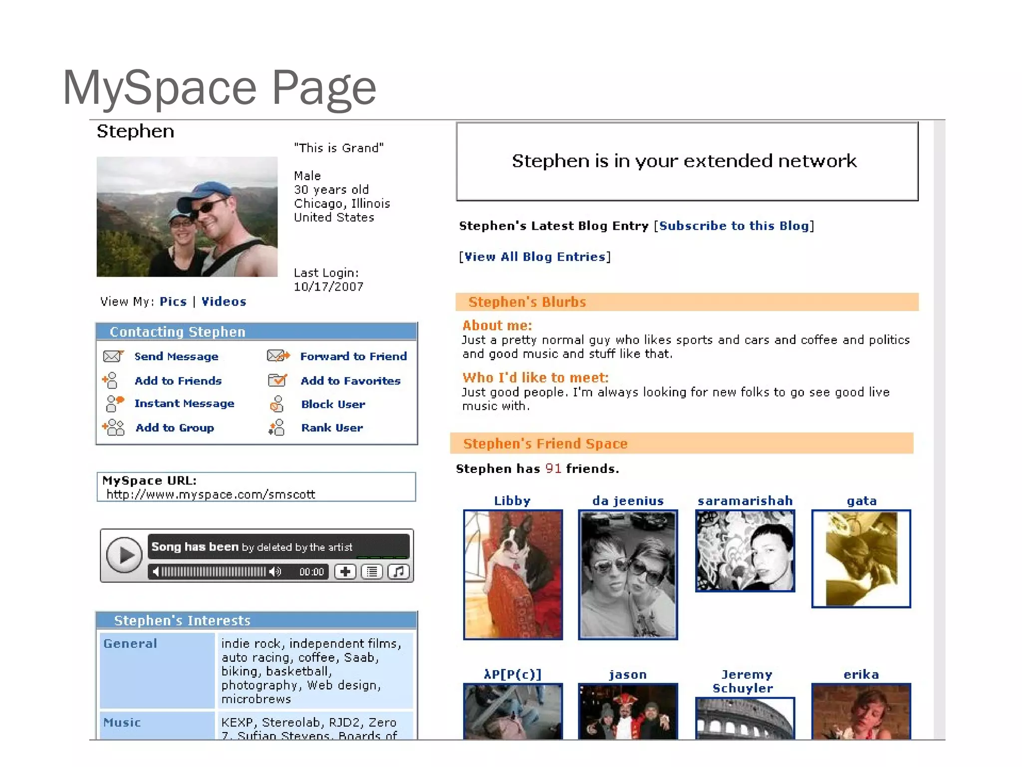 MySpace Page 