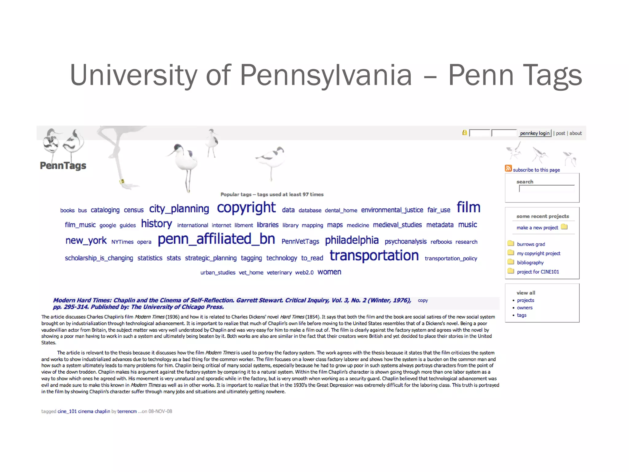 University of Pennsylvania – Penn Tags 