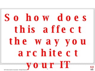 So how does this affect the way you architect your IT Infrastructure? 