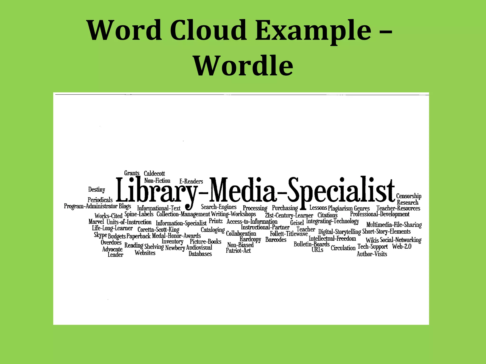 Word Cloud Example –
       Wordle
 
