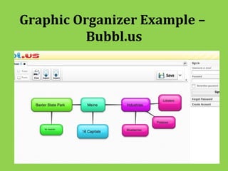 Graphic Organizer Example –
          Bubbl.us
 