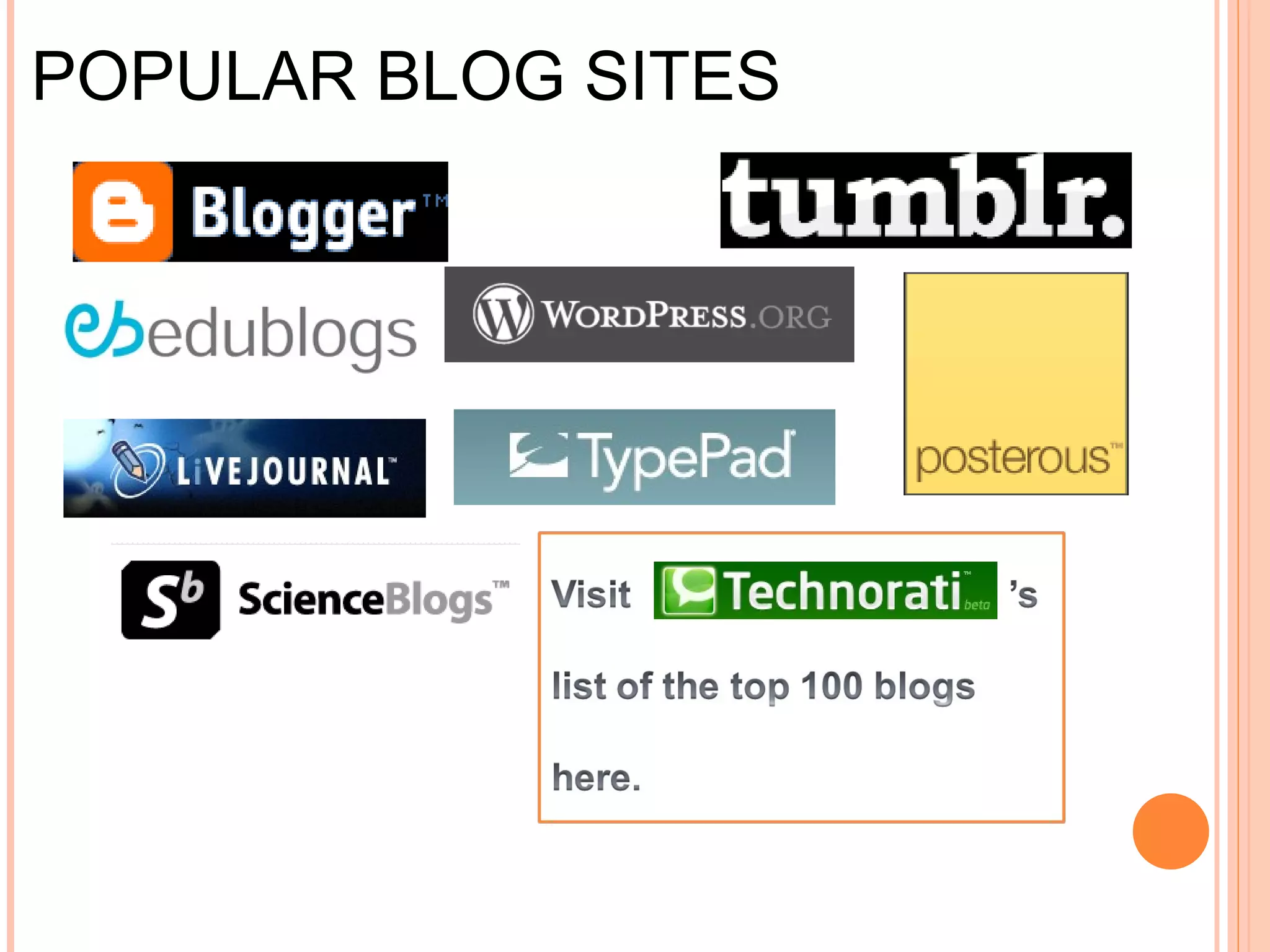 POPULAR BLOG SITES 