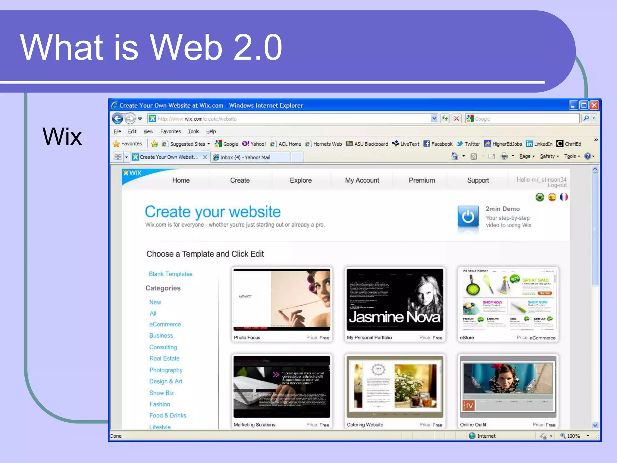 What is Web 2.0

 Wix
 
