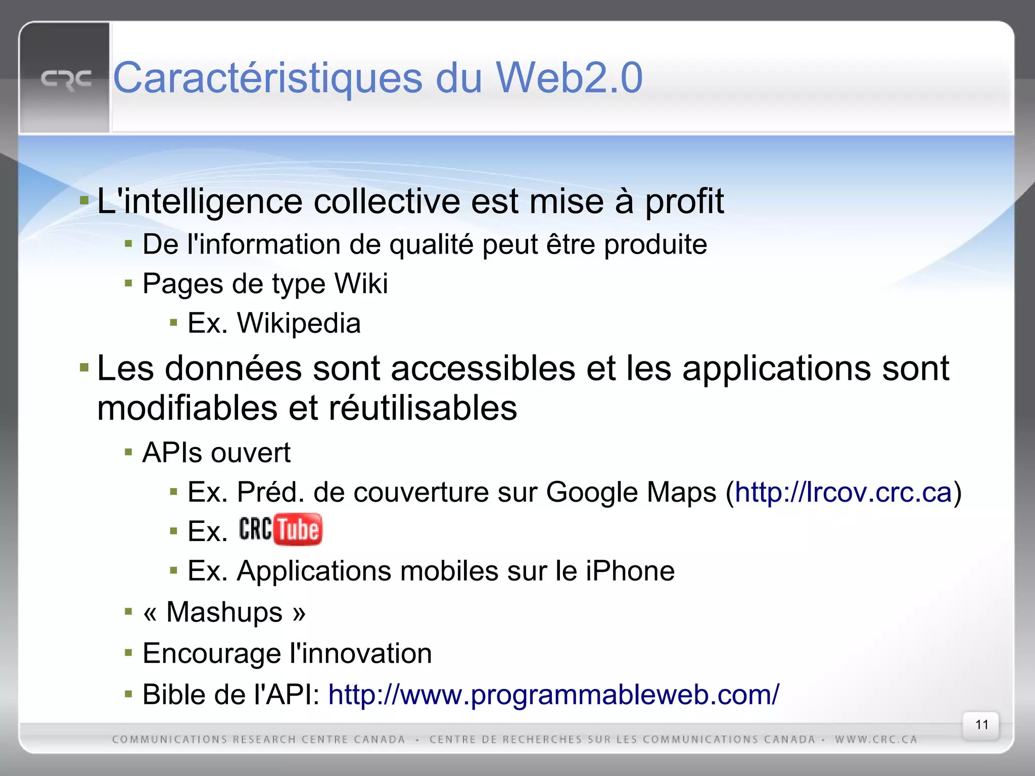 Web2.0: Les caractéristiques et les technologies qui définissent la nouvelle génération du Web