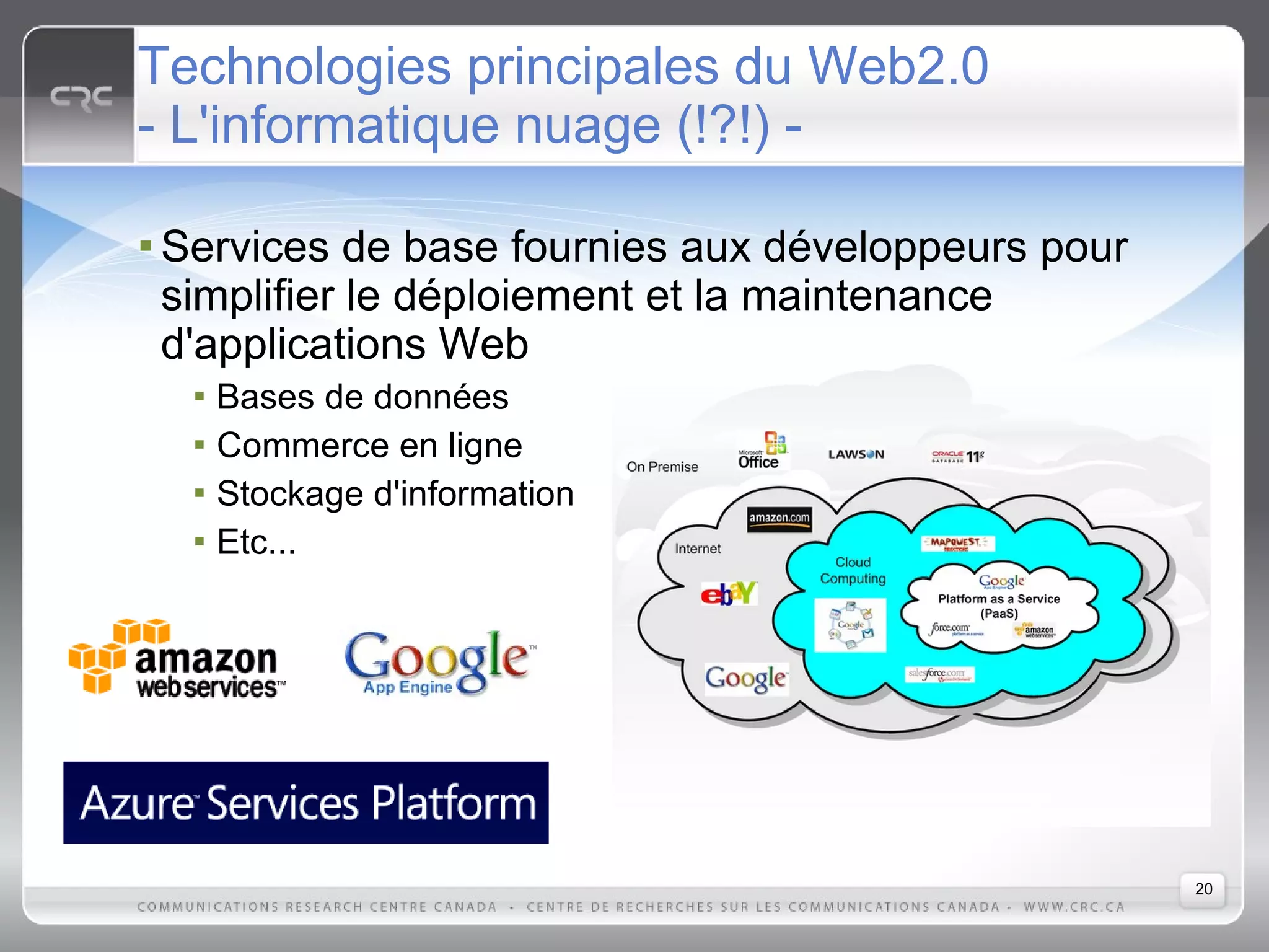 Web2.0: Les caractéristiques et les technologies qui définissent la nouvelle génération du Web