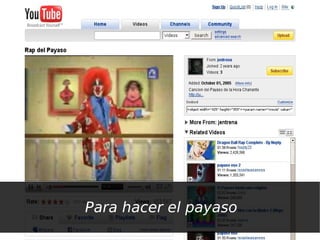 Para hacer el payaso
 