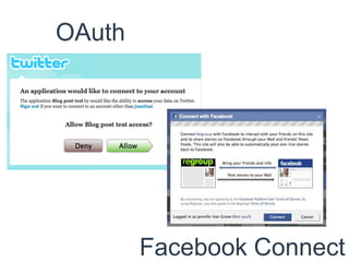 OAuth




        Facebook Connect
 