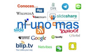 Conoces…
delicious Blogger
Netvibes
ni uno mas
 