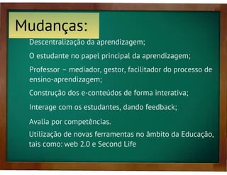 Web 20, sl e a docência
