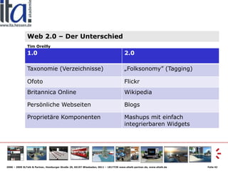 Web 2.0 – Der Unterschied
               Tim Oreilly
               1.0                                                   ...
