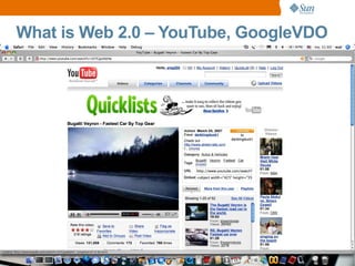 What is Web 2.0 – YouTube, GoogleVDO
 