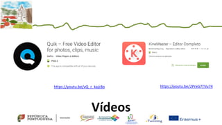 Vídeos
https://youtu.be/2PrxG7TVu74https://youtu.be/vQ_r_kajc8o
 
