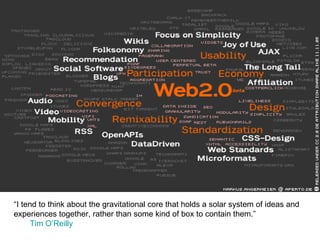 “ I tend to think about the gravitational core that holds a solar system of ideas and experiences together, rather than some kind of box to contain them.”  Tim O’Reilly 