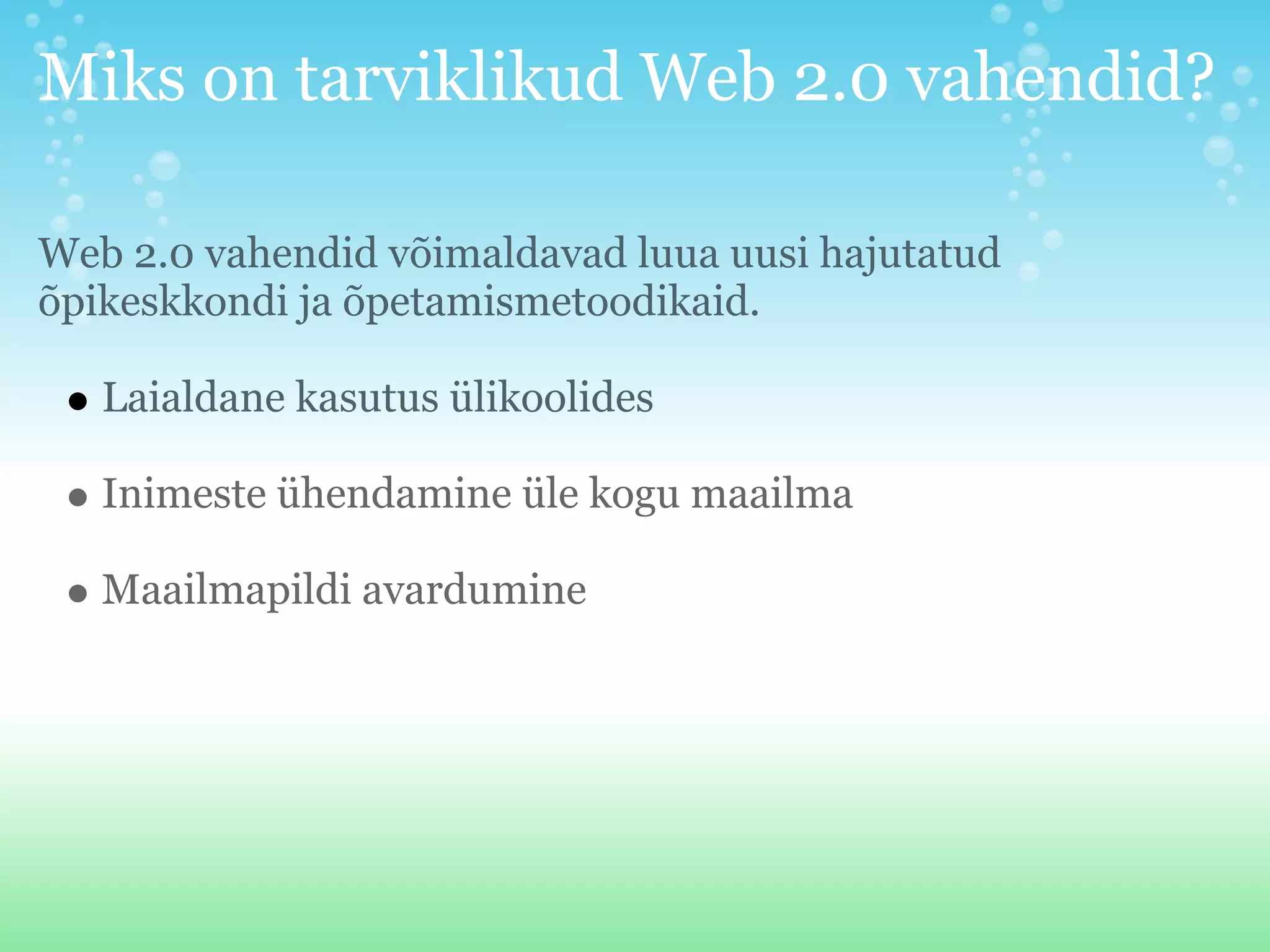Web 2.0 Vahendid