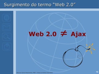 Surgimento do termo “Web 2.0” Web 2.0     Ajax 