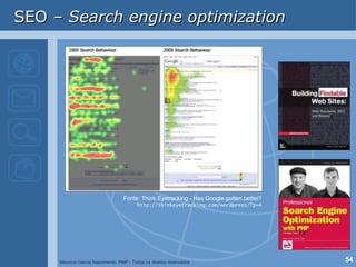 SEO –  Search engine optimization Fonte: Think Eyetracking - Has Google gotten better? http://thinkeyetracking.com/wordpress/?p=4 