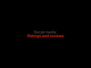 Social media: Ratings and reviews 