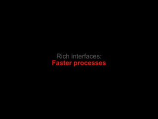 Rich interfaces: Faster processes 