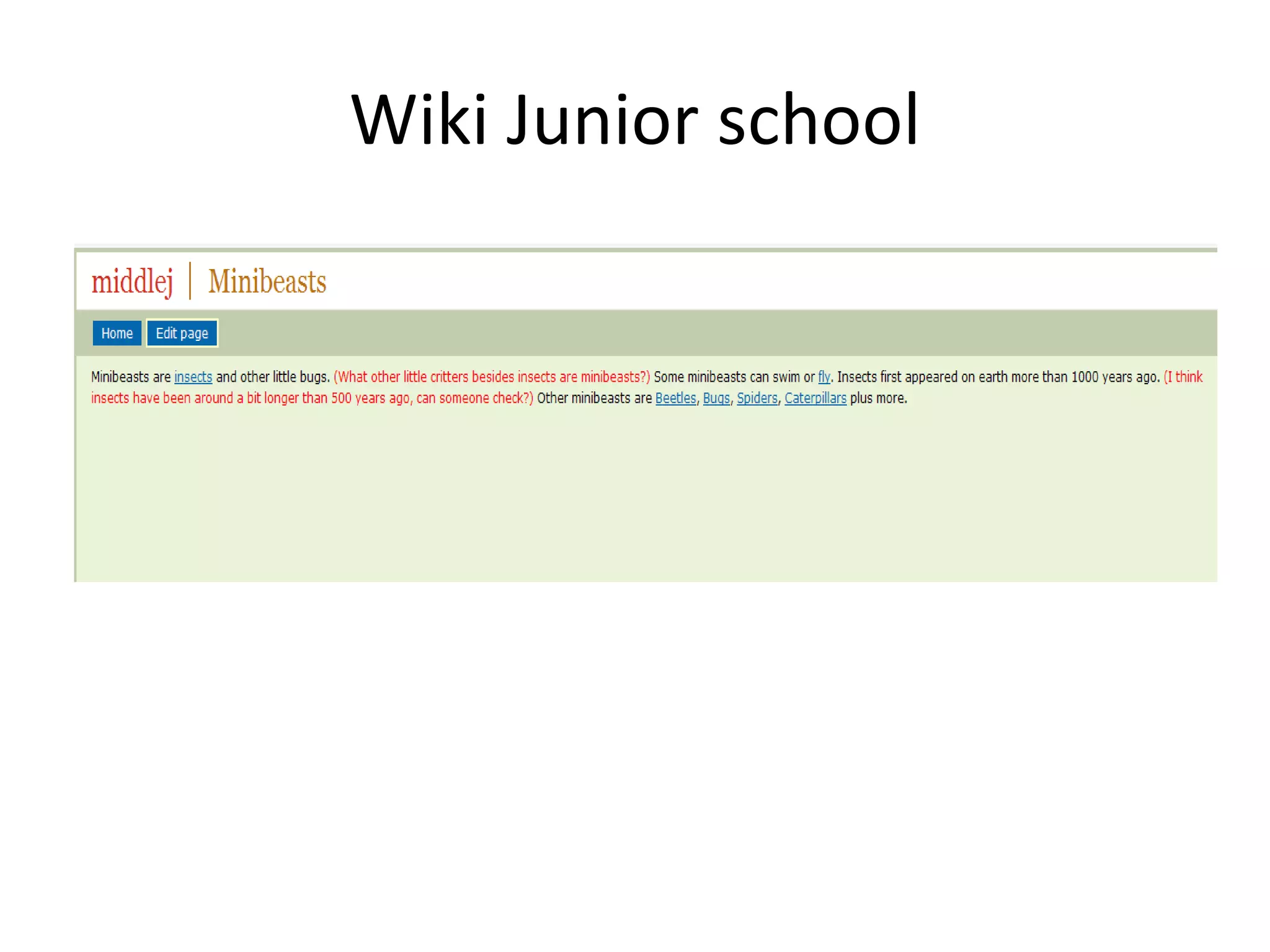 Wiki Junior school 