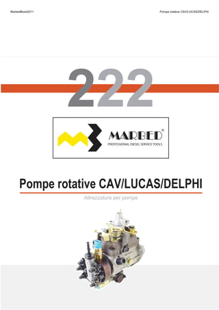 Pompe rotative CAV/LUCAS/DELPHIPompe rotative CAV/LUCAS/DELPHI
Attrezzature per pompeAttrezzature per pompe
MarbedBook2011 Pompe rotative CAV/LUCAS/DELPHI
 