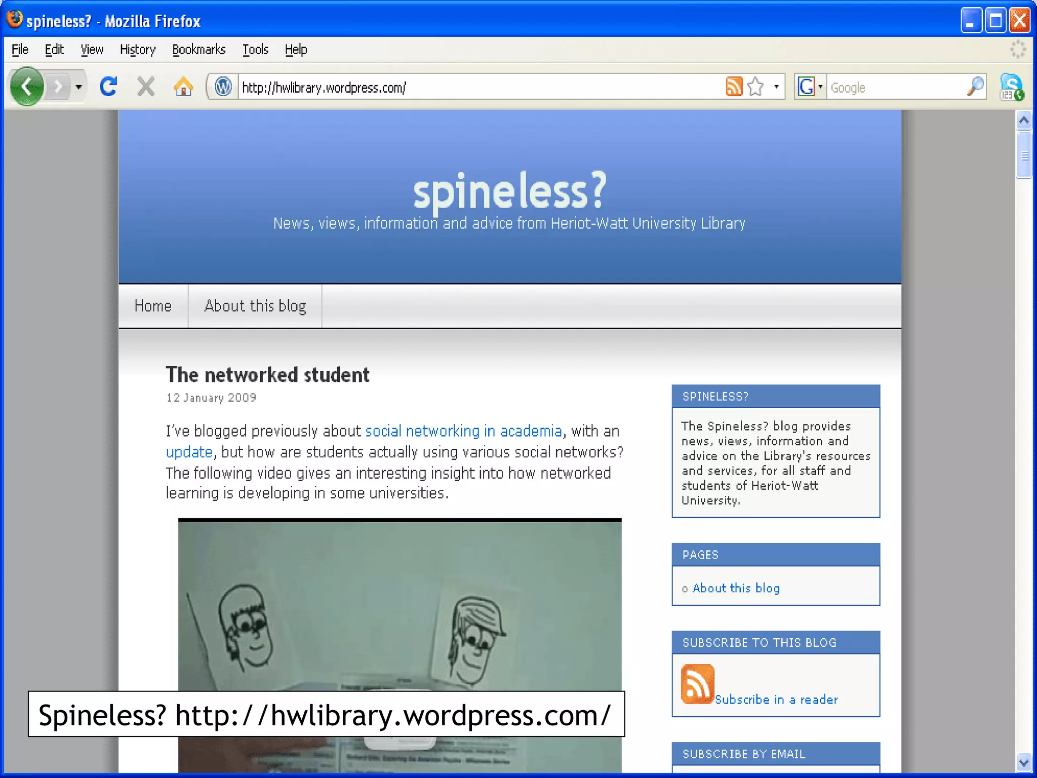 Spineless? http://hwlibrary.wordpress.com/ 