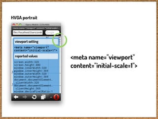 HVGA portrait




                <meta name="viewport"
                content="initial-scale=1">
 