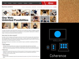 Coherence
        http://slidesha.re/kiip5y
 