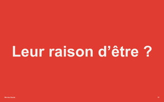 We Are Social
Leur raison d’être ?
12
 