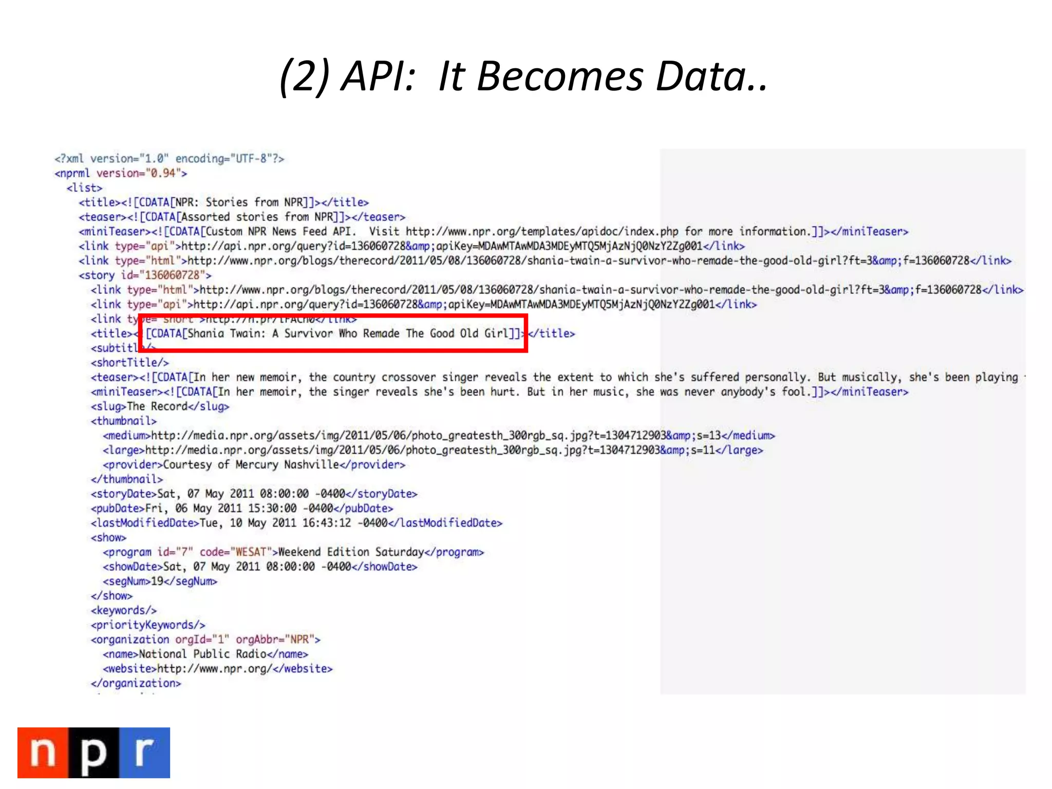Story is the Atom for NPR