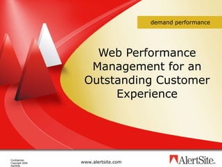 Web Performance Management for an Outstanding Customer Experience demand performance 