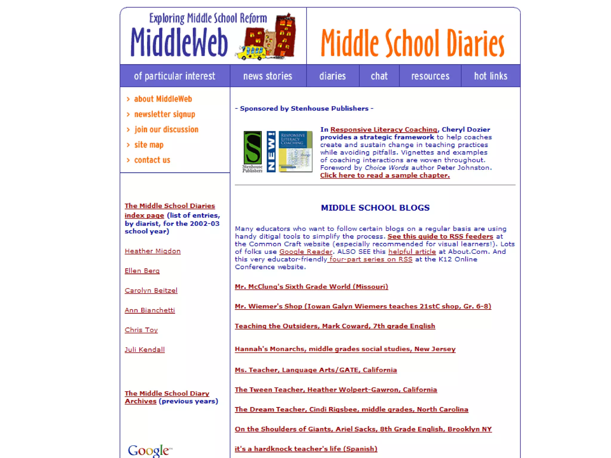 School Library Blogs http://www.blogwithoutalibrary.net/links/index.php?title=School_libraries http://blog.schoollibrarymedia.com/ http://www.schoollibraryjournal.com/blog/1340000334.html 