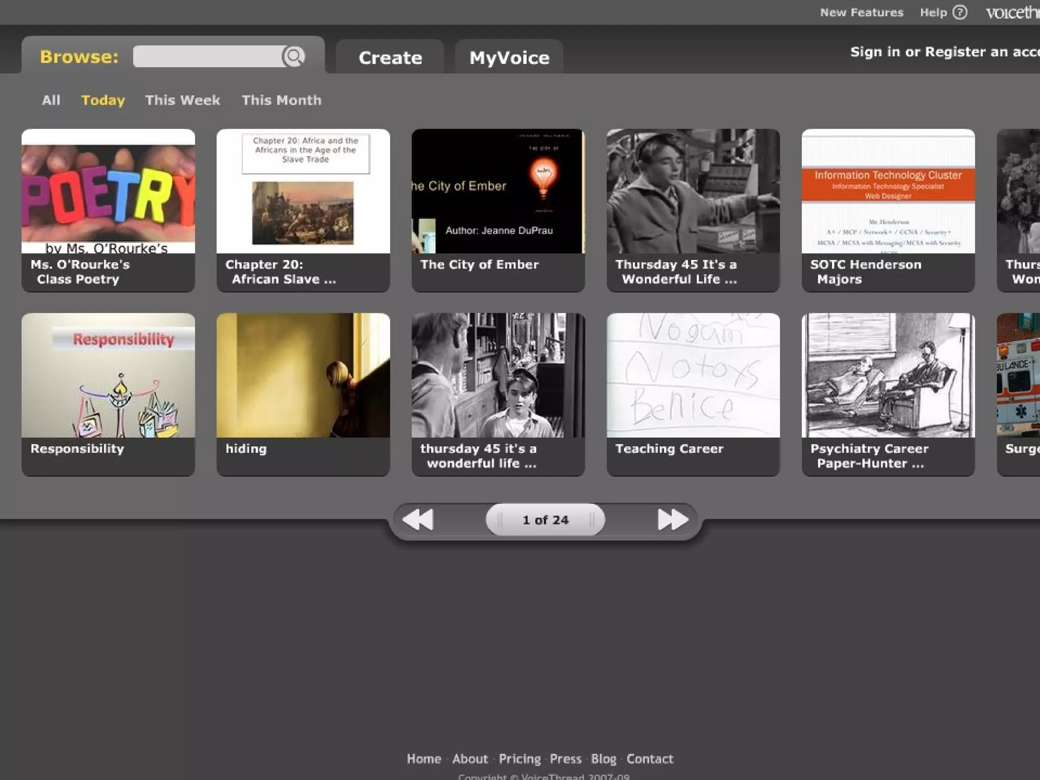 Digital storytelling Voice Thread Demo Example 